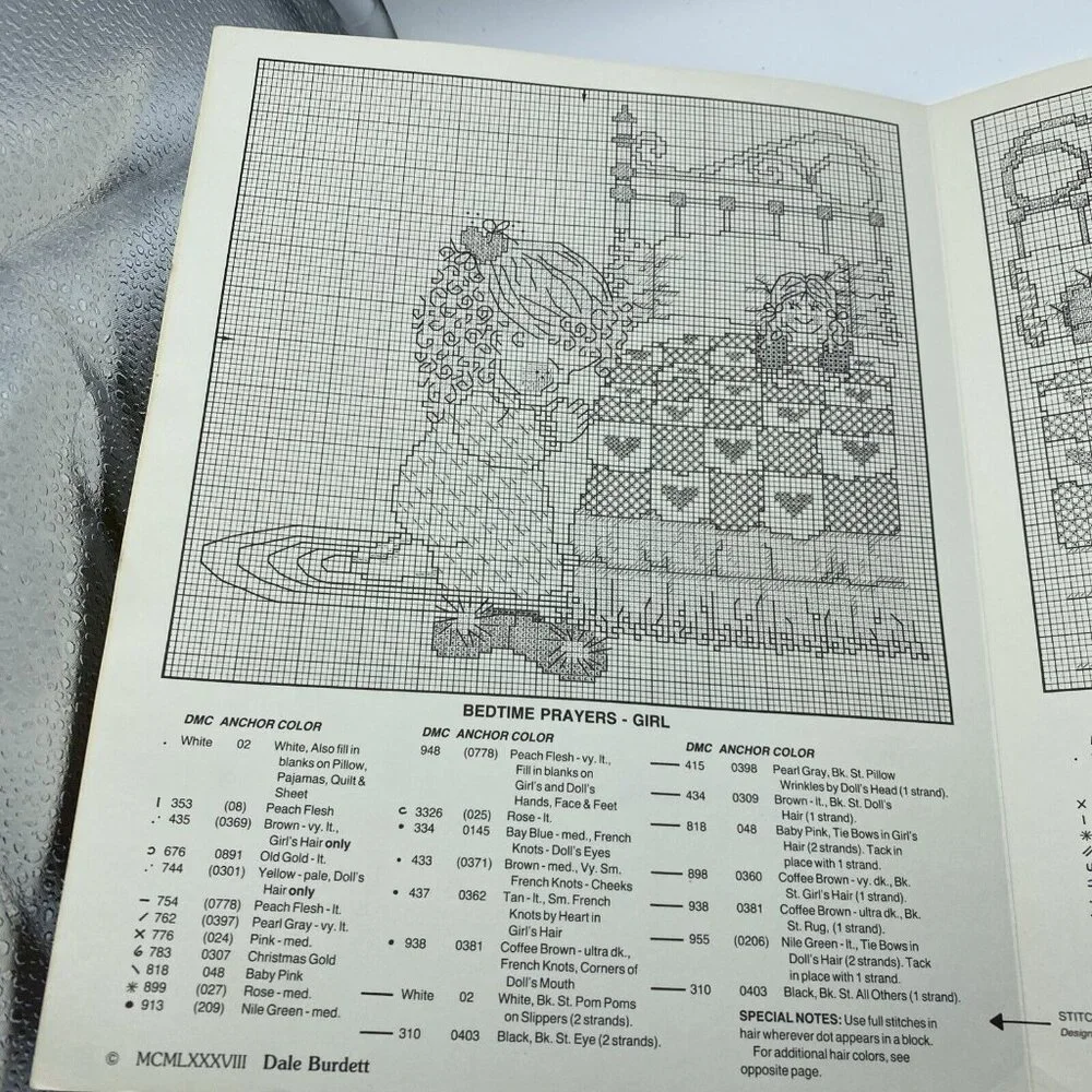 Praying Children By Dale Burdett Leaflet 2 Cross-stitch Pattern Preowned L-2